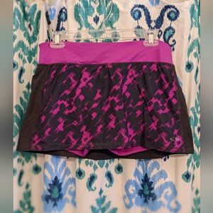 Gray and pink Champion running skirt